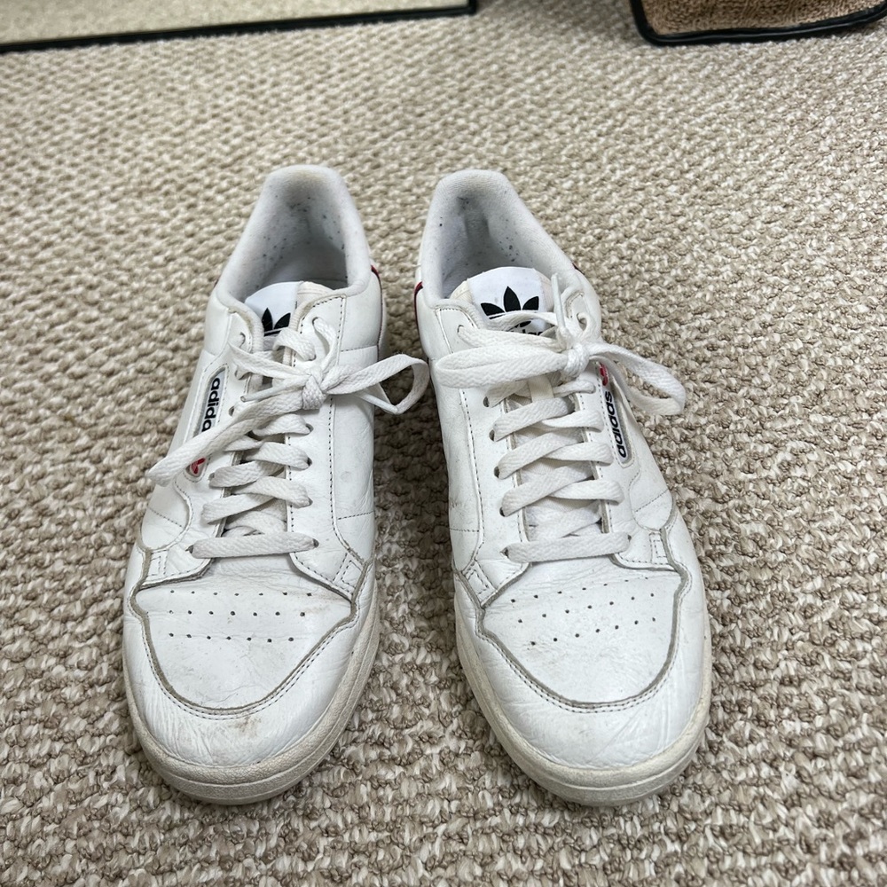 Adidas Men's White Leather Sneakers